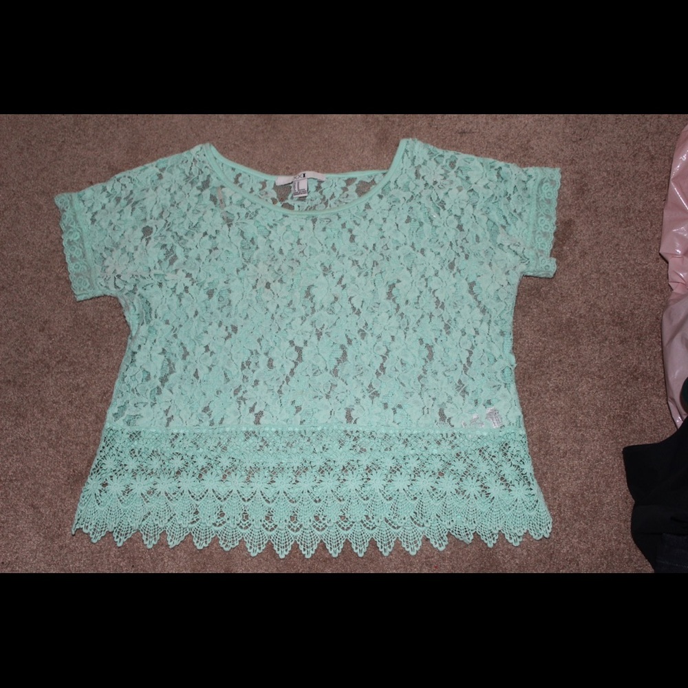 Lace aqua top